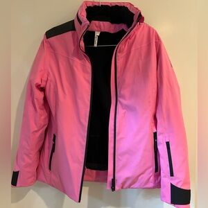 Women's Pink Ski Jacket with Black Accents by MOVER